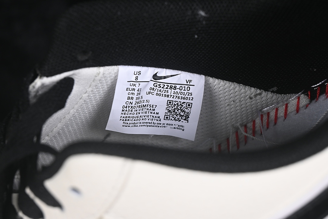 Nike [GS2288-010]-[AIR FORCE 1 07 LOW CASUAL SNEAKERS WHITE/BLACK]-[WOMAN:36-39]-[MAN:40-45] - Image 5