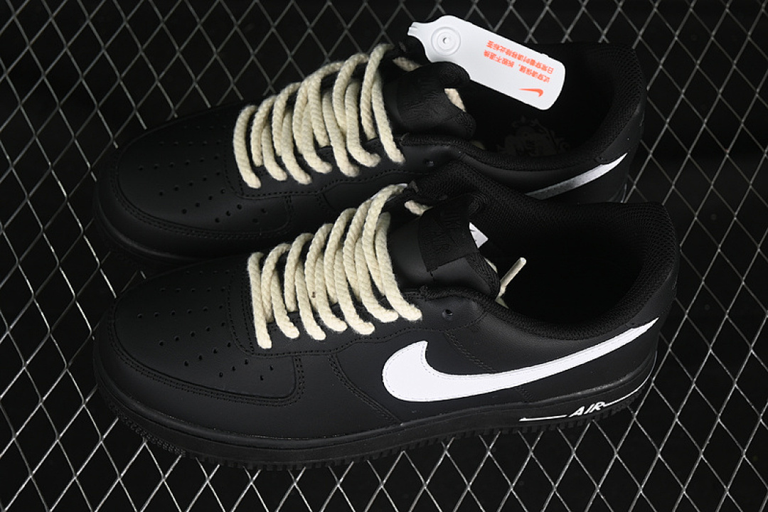 Nike [ZH0316-073]-[AIR FORCE 1 07 LOW BLACK/WHITE]-[WOMAN:36-39]-[MAN:40-45] - Image 11