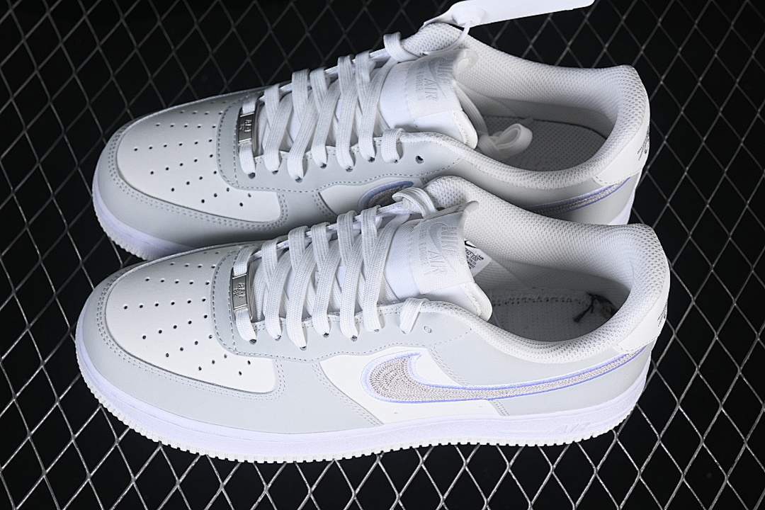 Nike [IB6842-100]-[AIR FORCE 1 07 LOW CASUAL SNEAKERS WHITE/GREY]-[WOMAN:36-39]-[MAN:40-45] - Image 11