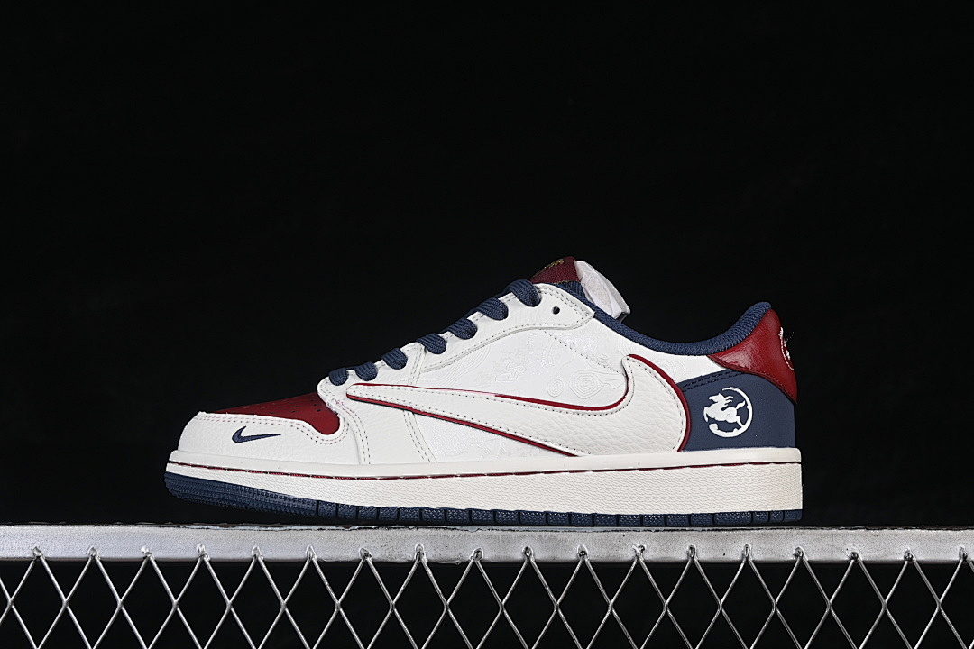 Jordan [NH0601-059]-[AIR JORDAN 1 LOW AJ1 CASUAL SNEAKERS RED/WHITE/BLUE]-[WOMAN:36-39]-[MAN:40-45], photo 1