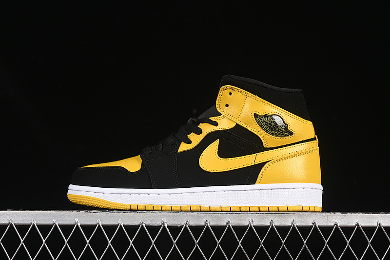 Jordan AIR Jordan 1 MID BLACK/VARSITY MAIZE/WHITE · HJ6654-071, photo 1
