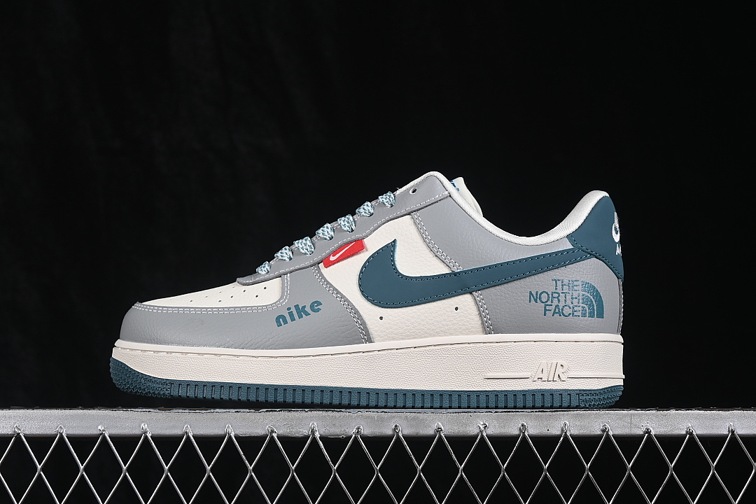 Nike [DN1688-819]-[AIR FORCE 1 07 LOW CASUAL SNEAKERS WHITE/GREY/BLUE]-[WOMAN:36-39]-[MAN:40-45] - Image 2