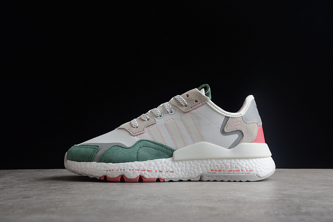 NITE JOGGER SHOES CLOUD WHITE/LIGHT GREY/GREEN-PINK · H03251, photo 1