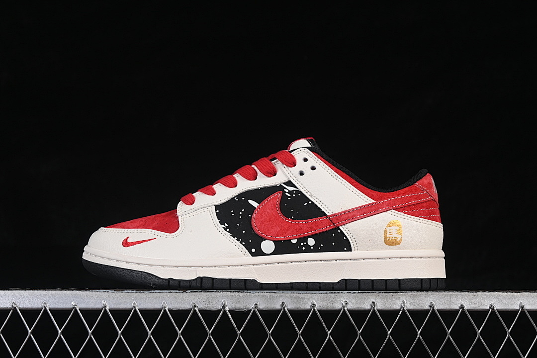 Unbranded [HG0026-007]-[SB DUNK LOW LOW-TOP CASUAL SKATE SHOES WHITE/RED/BLACK]-[WOMAN:36-39]-[MAN:40-45], photo 1