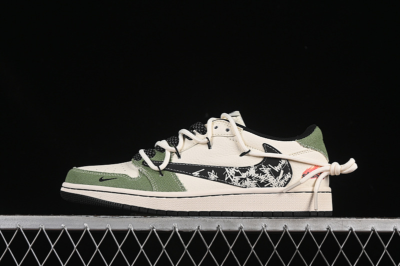 Jordan TRAVIS SCOTT X FRAGMENT DESIGN AIR Jordan 1 LOW OG SP WHITE/GREEN/BLACK · DM6868-102, photo 1
