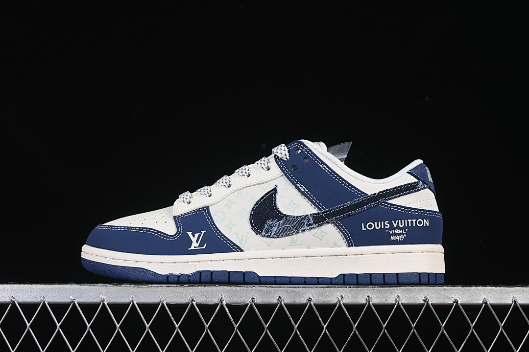 Unbranded [XS6089-631]-[DUNK LOW CASUAL SNEAKERS NAVY BLUE/WHITE]-[WOMAN:36-39]-[MAN:40-45], photo 1