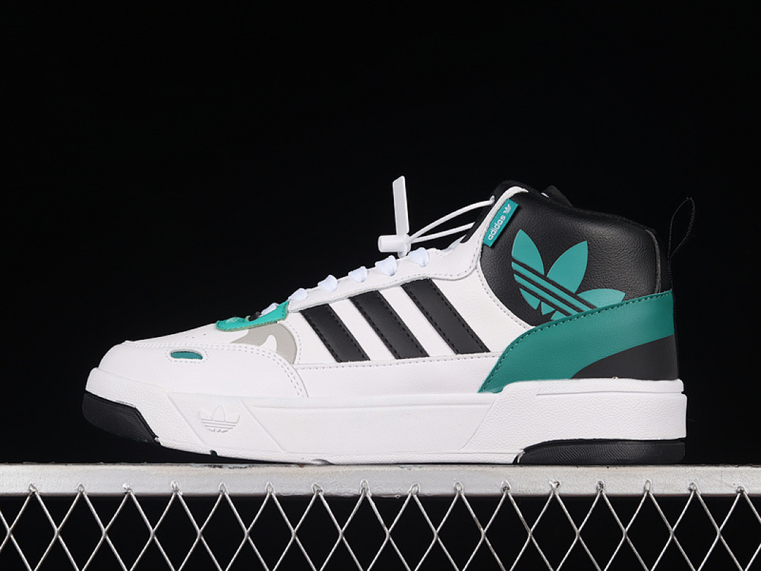 POST UP SHOES CLOUD WHITE/CORE BLACK/CLOUD WHITE-GREEN · ID4094, photo 1
