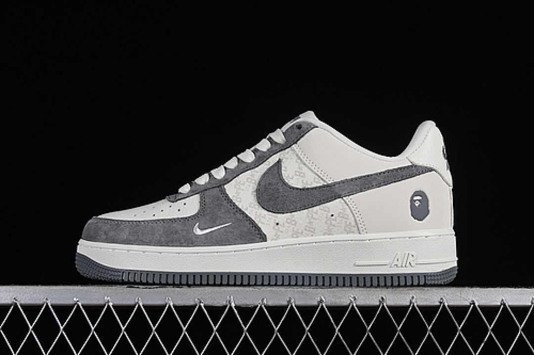 Nike [BA8806-846]-[AIR FORCE 1 07 LOW BAPE OFF WHITE/GREY]-[WOMAN:36-39]-[MAN:40-45], photo 1