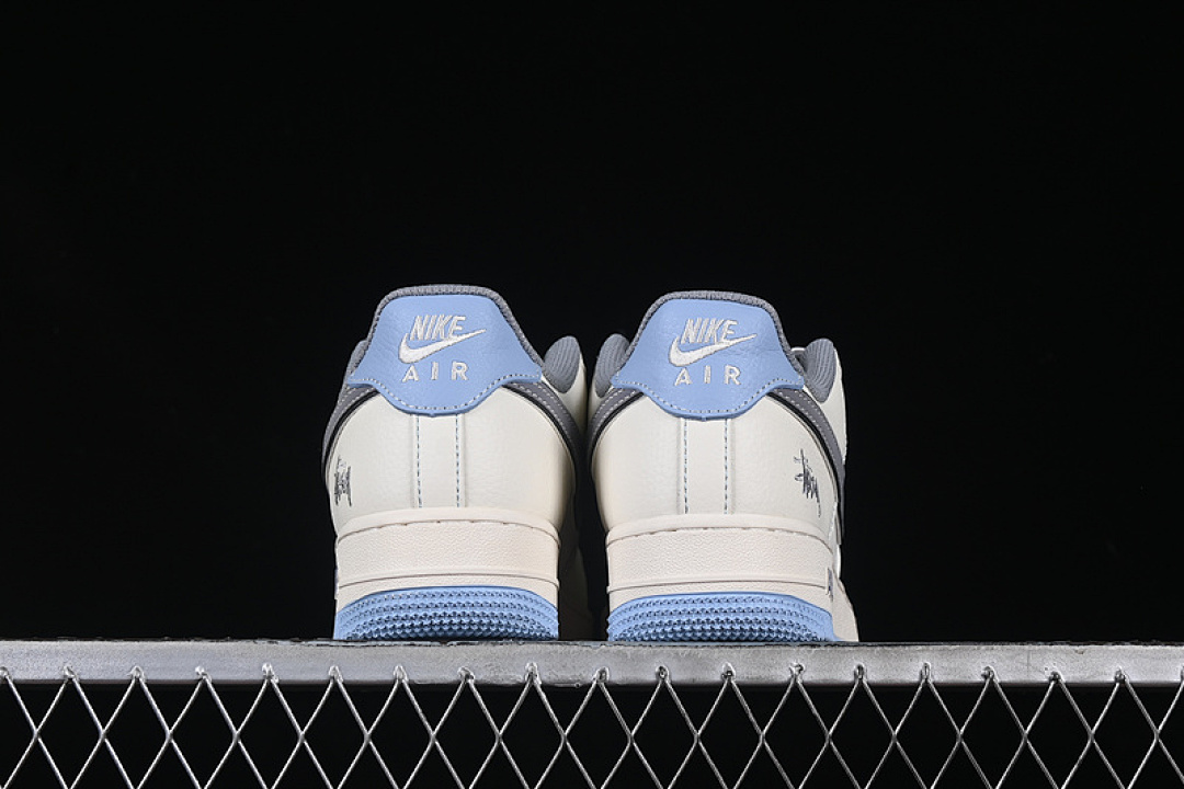 Nike [XS1958-517]-[AIR FORCE 1 07 LOW WHITE/GREY/BLUE]-[WOMAN:36-39]-[MAN:40-45] - Image 14