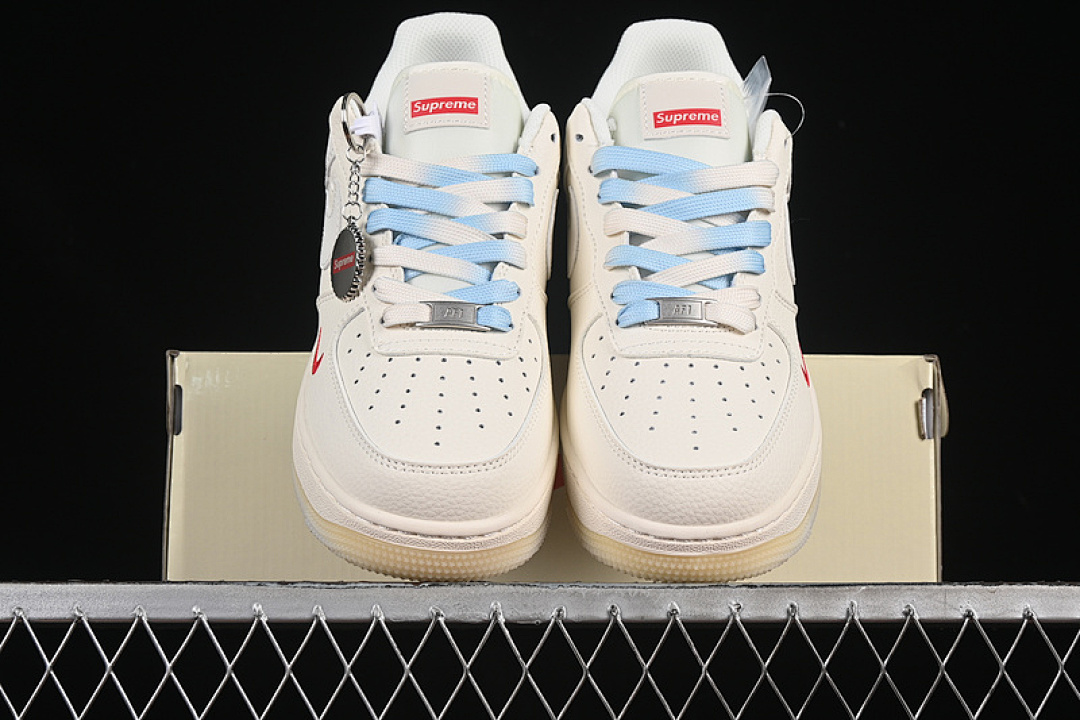 Nike [XX3168-179]-[AIR FORCE 1 07 LOW SUPREME WHITE/BLUE]-[WOMAN:36-39]-[MAN:40-45] - Image 13