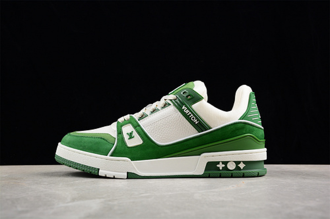 Louis Vuitton [LOUIS VUITTON TRAINER SNEAKER LOW L*V WHITE/GREEN]-[WOMAN:35-39]-[MAN:40-45] - Image 3