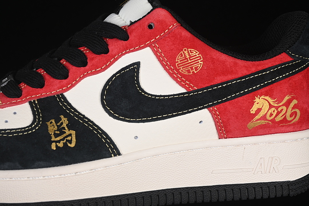 Nike [QW5288-131]-[AIR FORCE 1 07 LOW CASUAL SNEAKERS WHITE/BLACK/RED]-[WOMAN:36-39]-[MAN:40-45] - Image 8