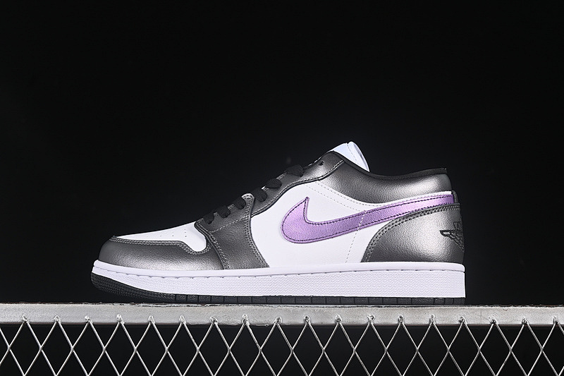 Jordan AIR Jordan 1 LOW WHITE/BLACK/PURPLE · HJ5910-105, photo 1
