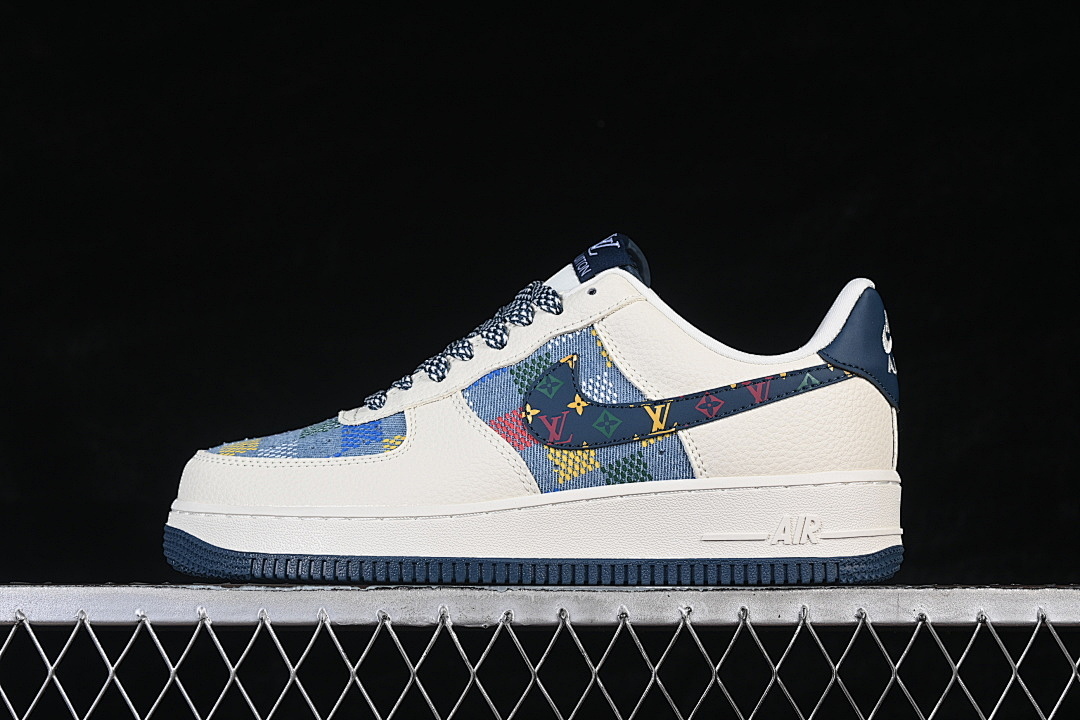 Nike [LD1999-005]-[AIR FORCE 1 07 LOW WHITE/NAVY BLUE]-[WOMAN:36-39]-[MAN:40-45] - Image 2