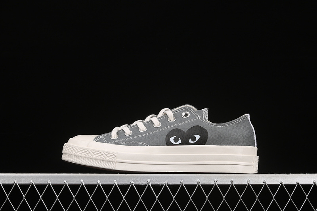 Converse [171849C]-[COMME DES GARÇONS PLAY X CHUCK TAYLOR ALL-STAR 70S LOW STEEL GRAY/EGRET/BLACK], photo 1