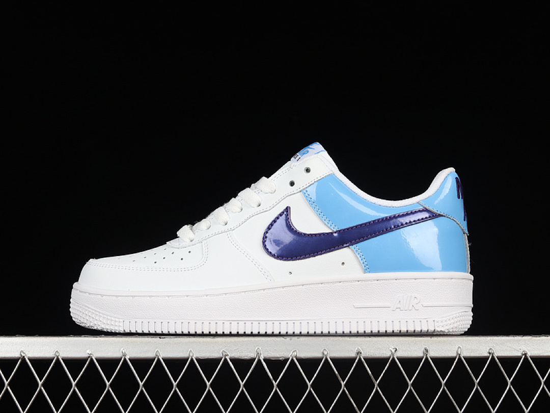 Nike [DJ9942-400]-[AIR FORCE 1 LOW 07 BLUE PATENT SWOOSHES WHITE/BLUE]-[WOMAN:36-39]-[MAN:40-45], photo 1
