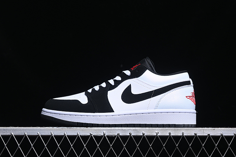 Jordan AIR Jordan 1 LOW PANDA WHITE/BLACK/UNIVERSITY RED · HF3188-106, photo 1