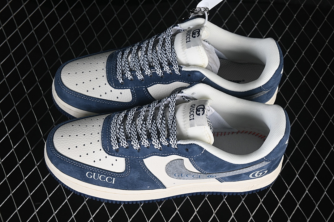 Nike [XL1979-139]-[AIR FORCE 1 07 LOW WHITE/BLUE/GREY]-[WOMAN:36-39]-[MAN:40-45] - Image 11