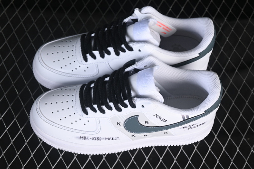 Nike [ZH0316-127]-[AIR FORCE 1 07 LOW CASUAL SNEAKERS WHITE/NAVY BLUE]-[WOMAN:36-39]-[MAN:40-45] - Image 10