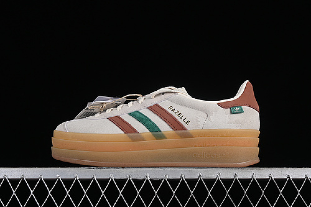 Unbranded [IG3685]-[ORIGINALS GAZELLE BOLD CREAM WHITE/WILD SEPIA/COLLEGIATE GREEN]-[WOMAN:35-42], photo 1