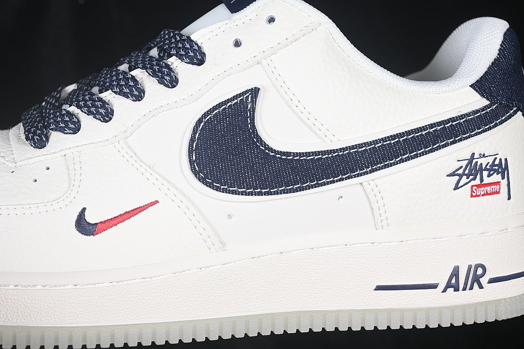 Nike [DN9688-104]-[AIR FORCE 1 07 LOW CASUAL SNEAKERS NAVY BLUE/BLUE]-[WOMAN:36-39]-[MAN:40-45] - Image 7