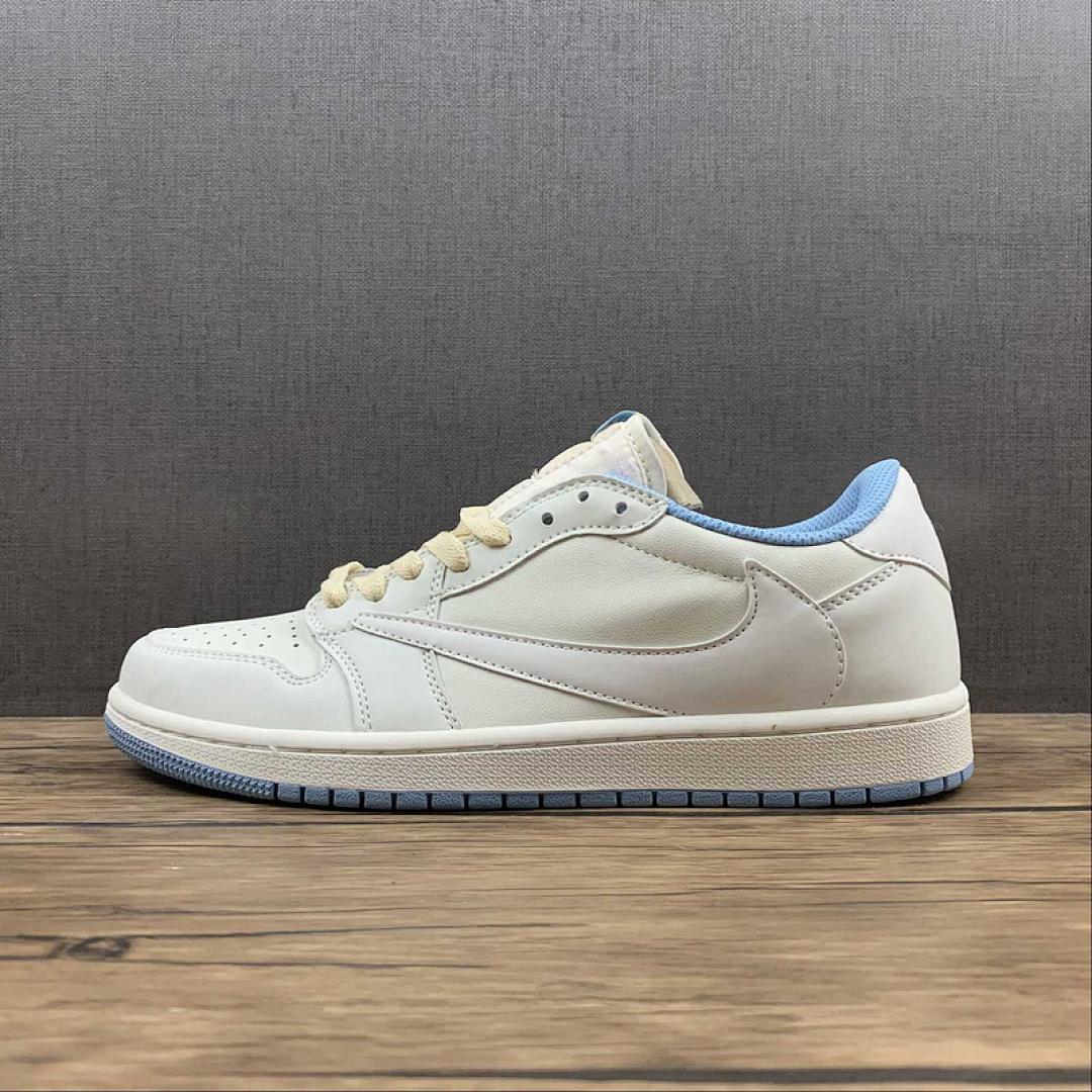 Jordan [DM7866-148]-[TRAVIS SCOTT X FRAGMENT AIR JORDAN 1 LOW WHITE/UNIVERSITY BLUE]-[UNISEX:36-46], photo 1