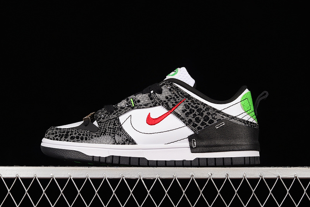 Unbranded [DV1490-161]-[WMNS DUNK LOW DISRUPT 2 'JUST DO IT (BLACK SNAKESKIN'RED/WHITE]-[UNISEX:36-45]), photo 1
