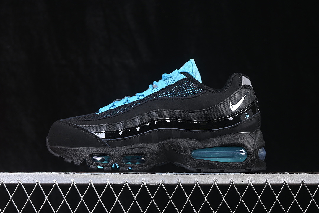Unbranded [IM4691-001]-[AIR MAX 95 RETRO AIR CUSHIONED RUNNING SHOES BLACK/SKY BLUE]-[MAN:40-48.5], photo 1