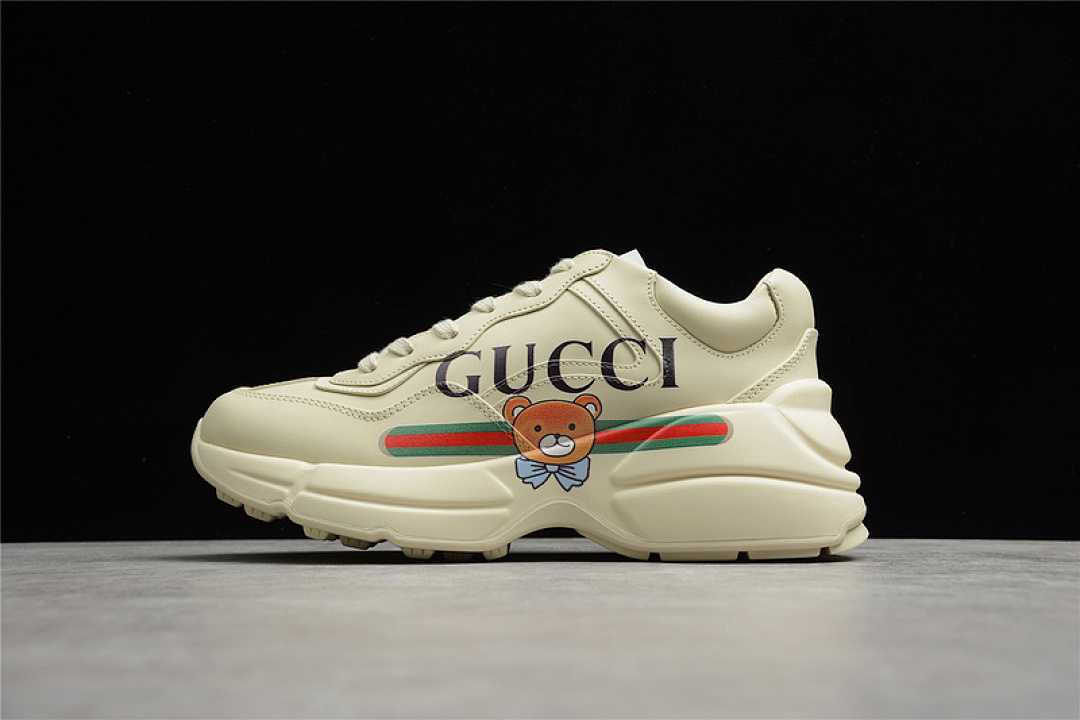 On Running [GU*CCI RHYTON VINTAGE TRAINER SNEAKERS BEIGE/BEIGE/GOLD]-[UNISEX:35-44], photo 1