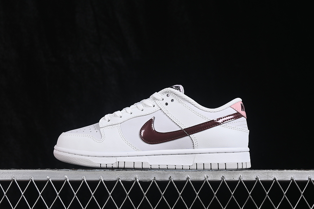 Unbranded [IM6025-121]-[DUNK LOW CASUAL SNEAKERS WHITE/PLUM CHALK]-[WOMAN:35.5-39]-[MAN:40], photo 1