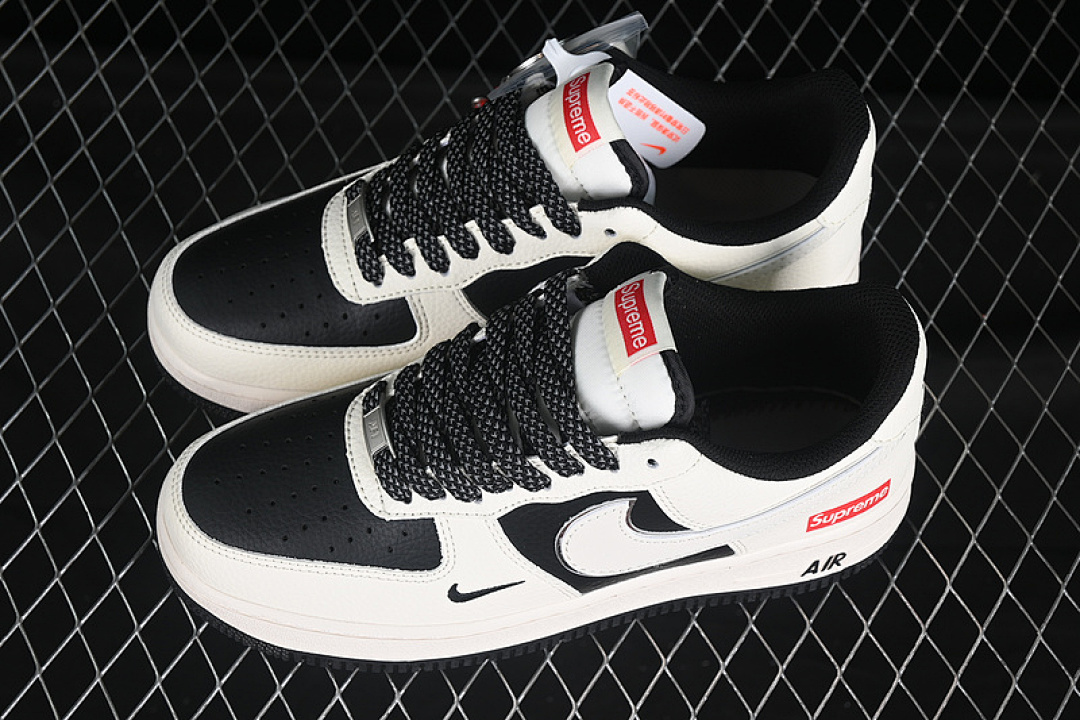 Nike [HH7518-056]-[AIR FORCE 1 07 LOW SUPREME WHITE/BLACK]-[WOMAN:36-39]-[MAN:40-45] - Image 11