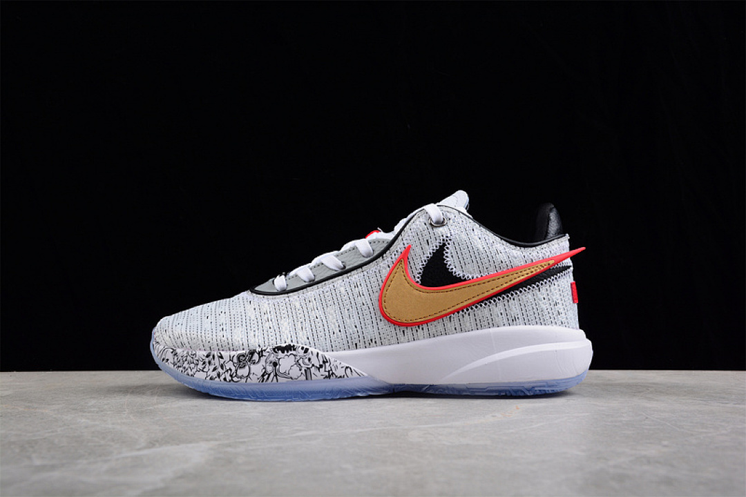 On Running [DJ5423-100]-[LEBRON 20 THE DEBUT WHITE/METALLIC GOLD-BLACK-UNIVERSITY RED-WOLF (GREY]), photo 1