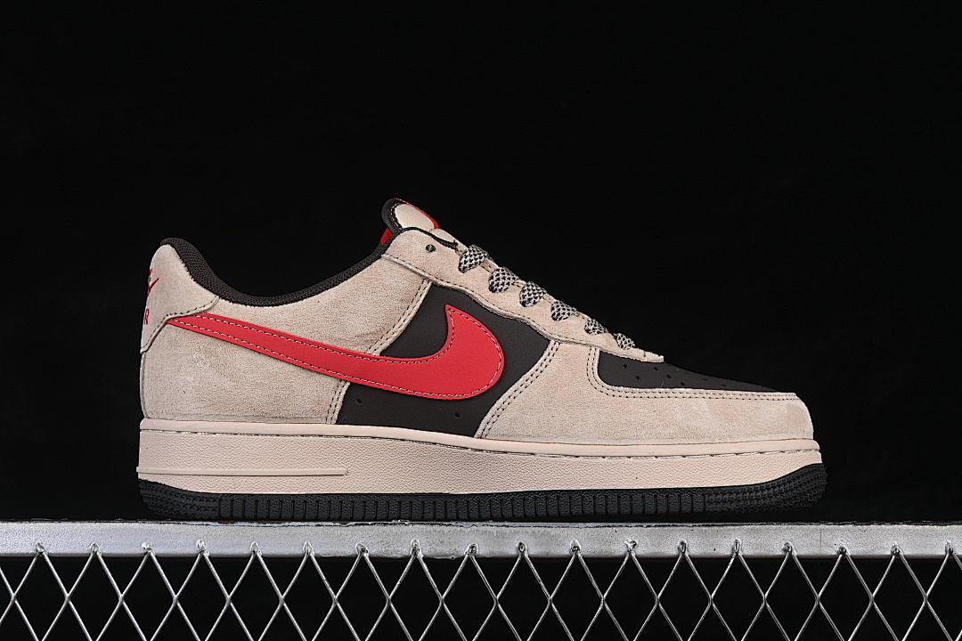 Nike [XD0028-020]-[AIR FORCE 1 07 LOW CASUAL SNEAKERS BROWN/BLACK/RED]-[WOMAN:36-39]-[MAN:40-45] - Image 16
