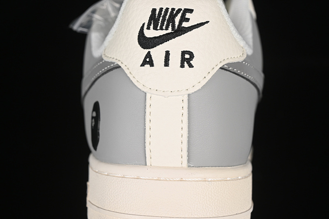 Nike [XS1958-571]-[AIR FORCE 1 07 LOW BAPE GREY/BLACK/WHITE]-[WOMAN:36-39]-[MAN:40-45] - Image 7