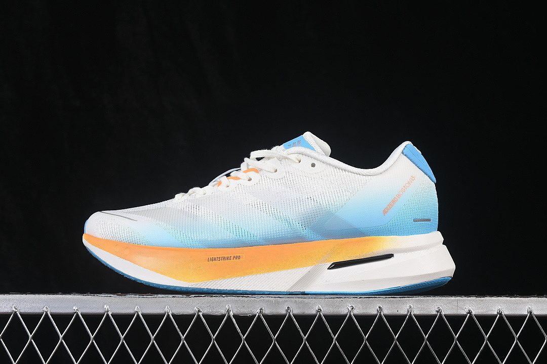 On Running [KH6366]-[ADIZERO BOSTON 13 LOW-TOP RUNNING SHOES WHITE/BLUE/ORANGE]-[WOMAN:36-39]-[MAN:40-46] - Image 2