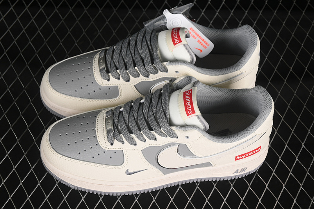 Nike [HH7518-058]-[AIR FORCE 1 07 LOW SUPREME WHITE/GREY]-[WOMAN:36-39]-[MAN:40-45] - Image 11