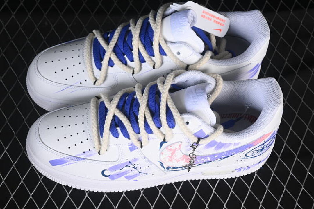 Nike [622-722]-[AIR FORCE 1 07 LOW CANCER BLUE/PURPLE/WHITE]-[WOMAN:36-39]-[MAN:40-45] - Image 11