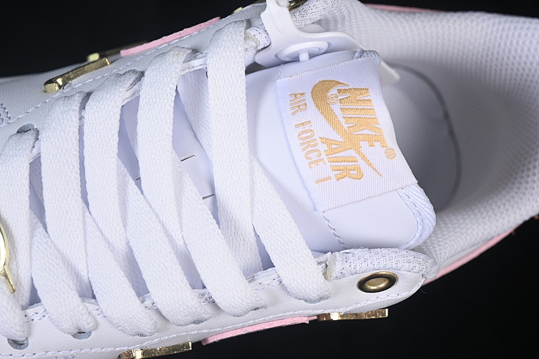 Nike [ZH0316-112]-[AIR FORCE 1 07 LOW CASUAL SNEAKERS WHITE/PINK/WHITE]-[WOMAN:36-39]-[MAN:40-45] - Image 9