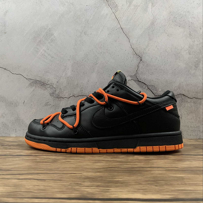 Off-White Nike SB DUNK LOW X OW FUTURA BLACK/BLACK/ORANGE · CT0856-005, photo 1