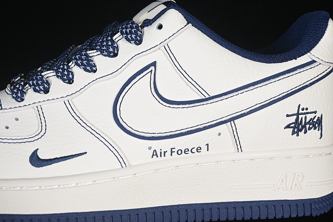 Nike [MM3399-806]-[AIR FORCE 1 07 LOW CASUAL SNEAKERS WHITE/BLUE/WINE RED]-[WOMAN:36-39]-[MAN:40-45] - Image 8