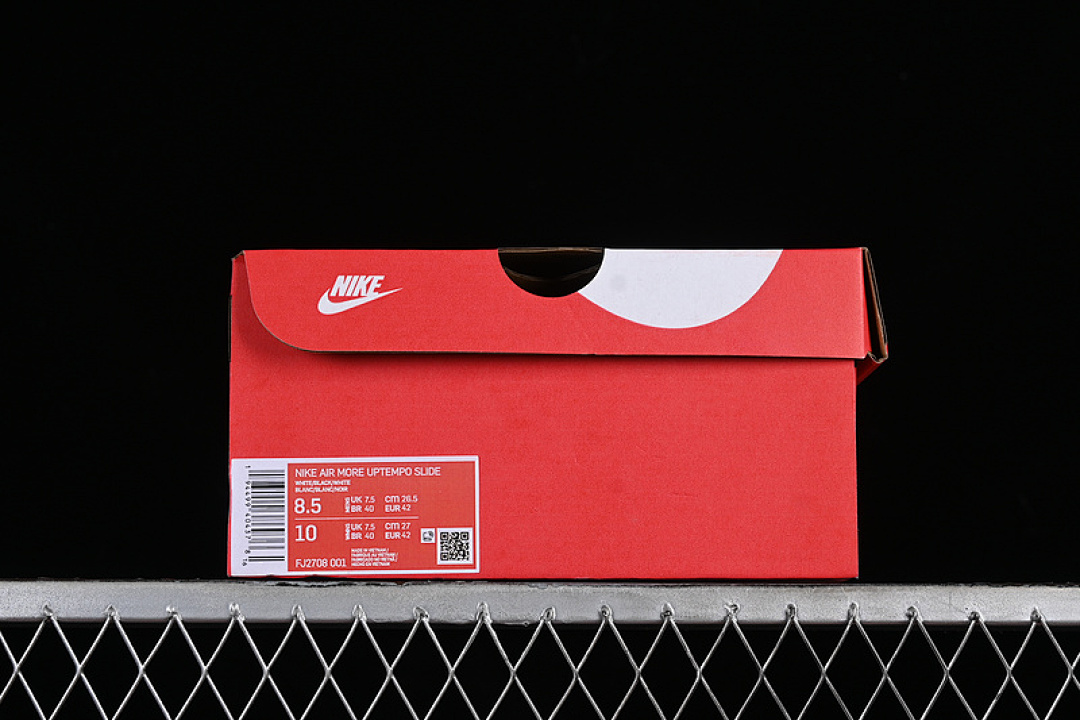 Nike [FJ2708-001]-[AIR MORE UPTEMPO SLIDE BLACK/BLACK/CLEAR/WHITE]-[WOMAN:36-39]-[MAN:40-46] - Image 9