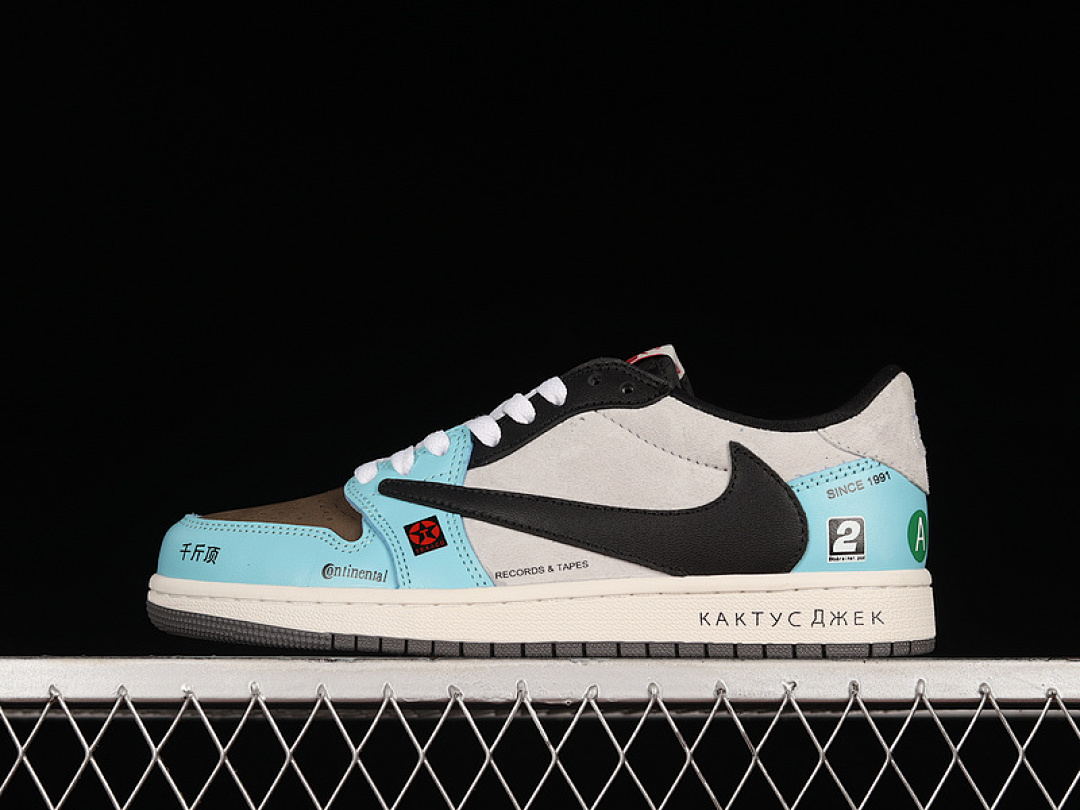 Jordan [DM7866-009]-[TRAVIS SCOTT X AIR JORDAN 1 LOW OG SP JACKBOYS GREY/BLACK/LAKE (BLUE]), photo 1