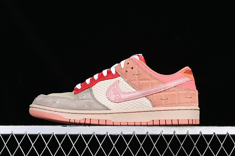 Nike CLOT X DUNK LOW WHAT THE BROWN/GREY/RED · FN0316-999, photo 1