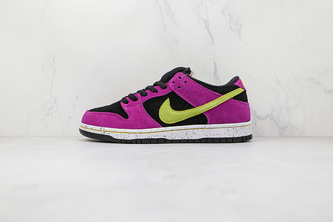 Nike DUNK LOW PRO SB RED PLUM/BLACK/TAXI/CITRON · BQ6817-501, photo 1