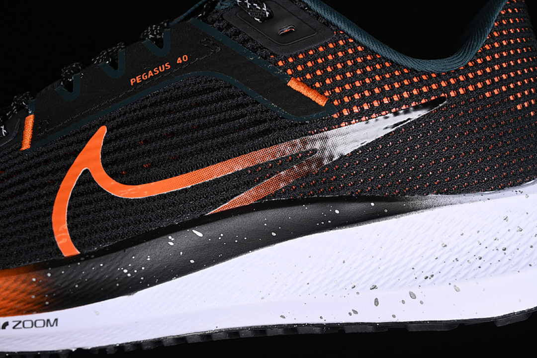 Nike [FQ8723-010]-[AIR ZOOM PEGASUS 40 BLACK/KHAKI/DEEP JUNGLE/SAFETY ORANGE]-[MAN:39-46] - Image 8