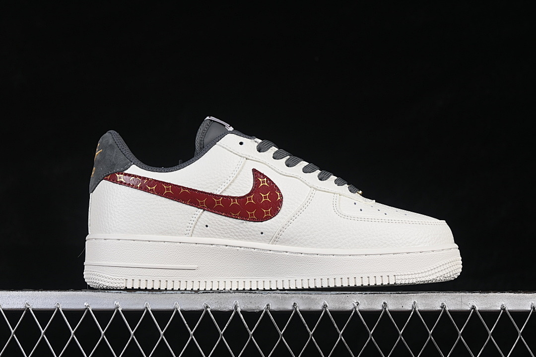 Nike [NH0601-507]-[AIR FORCE 1 07 LOW CASUAL SNEAKERS WHITE/RED/GREY/GOLD]-[WOMAN:36-39]-[MAN:40-45] - Image 16