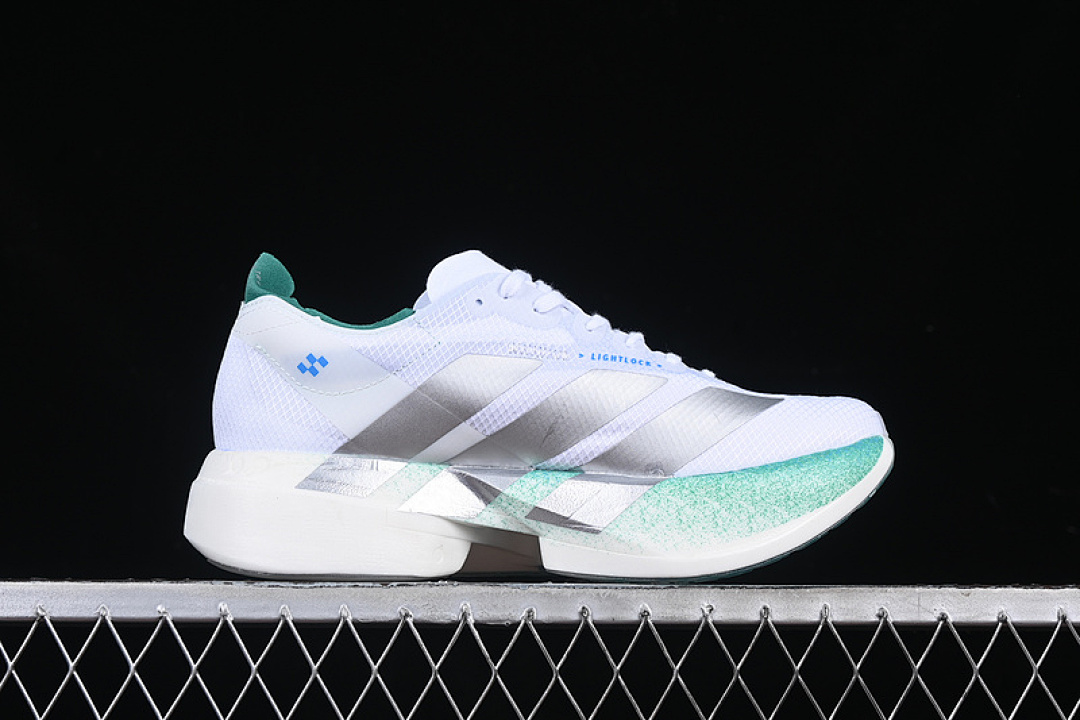Adidas [JR9707]-[ADIZERO ADIOS 4 M WHITE/SILVER/GREEN]-[WOMAN:36-39]-[MAN:40-45] - Image 16