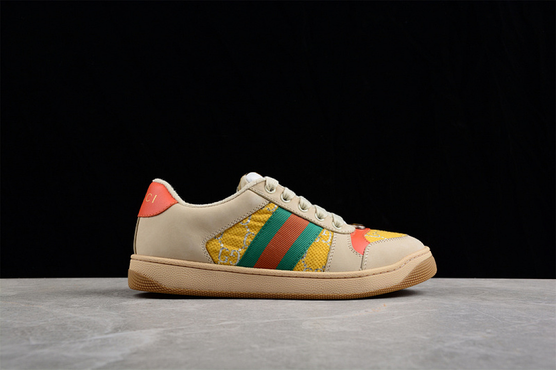 Gucci [GU*CCI DISTRESSED SCREENER SNEAKER BEIGE/GREEN/YELLOW-RED]-[WOMAN:35-39]-[MAN:40-45] - Image 16