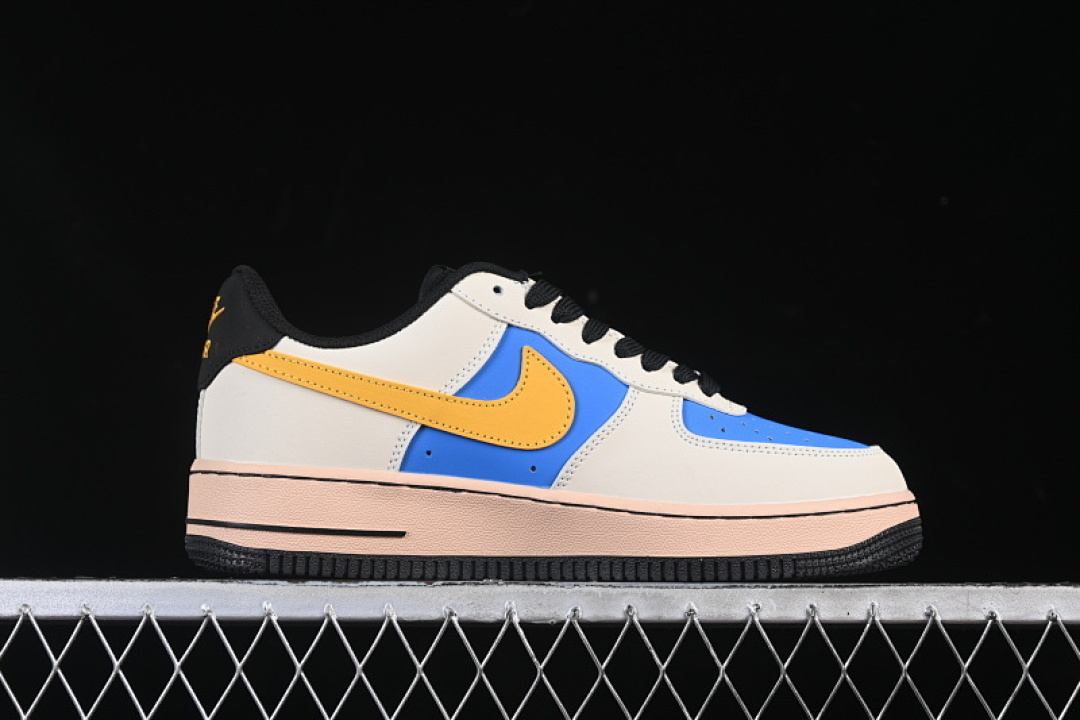 Nike [NH0601-577]-[AIR FORCE 1 07 LOW WHITE/NAVY BLUE/YELLOW]-[WOMAN:36-39]-[MAN:40-45] - Image 16