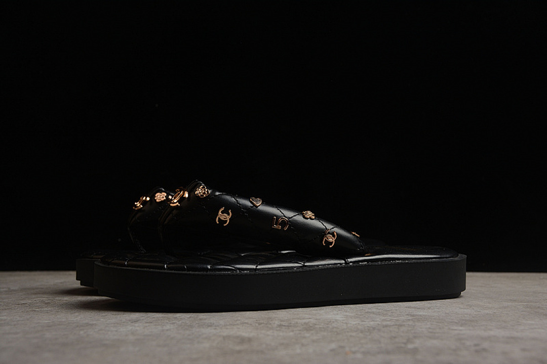 Chanel [A2507]-[CHA*NEL LAMBSKIN SLIPPERS BLACK]-[WOMAN:35-39] - Image 13
